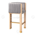 Faux leather grey Crawford bar stool